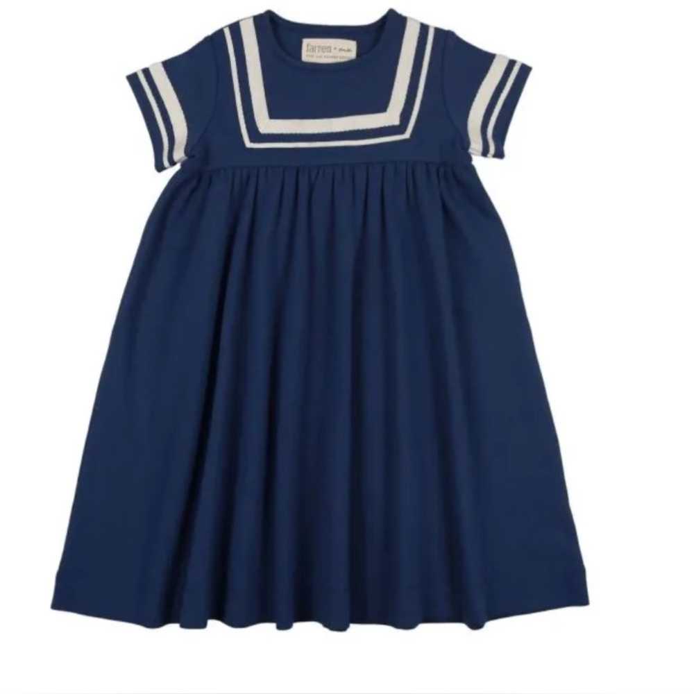 Girl Toddler Farren + Me Tennis Short Sleeve Sailor Dress Size 3Y